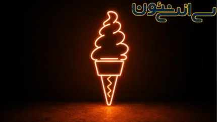 تابلو نئون بستنی