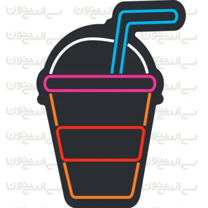 تابلو نئون طرح آبمیوه بستنی