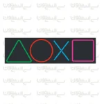 تابلو نئون طرح آیکون دسته پلی استیشن 2