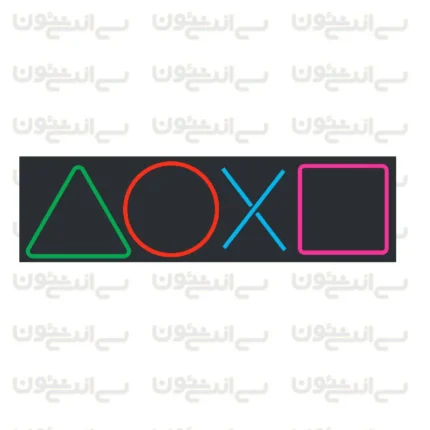 تابلو نئون طرح آیکون دسته پلی استیشن 2