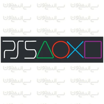تابلو نئون طرح آیکون دسته پلی استیشن