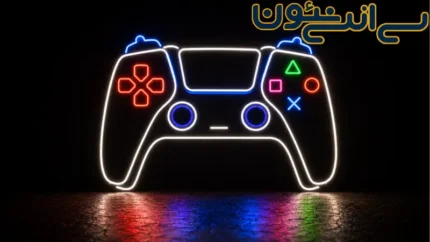 تابلو نئون طرح دسته PS5
