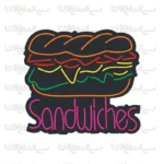 تابلو نئون طرح ساندویچ