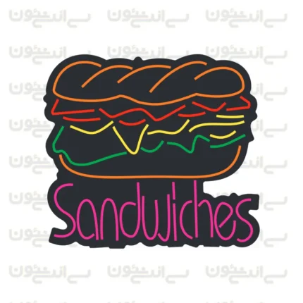 تابلو نئون طرح ساندویچ
