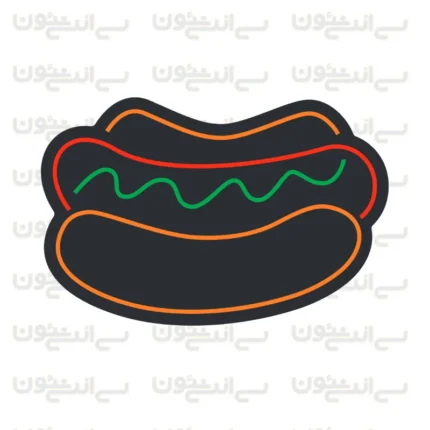 تابلو نئون طرح هات داگ