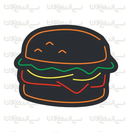 تابلو نئون طرح همبرگر