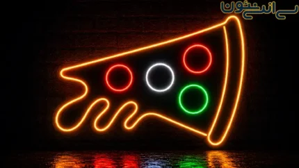 تابلو نئون پیتزا طرح شماره 2