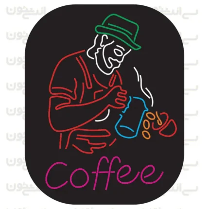 تابلو نئون طرح باریستا
