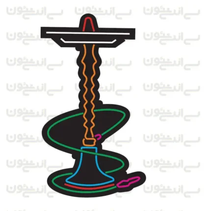 تابلو نئون طرح قلیون شماره 3