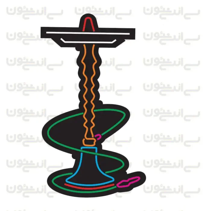 تابلو نئون طرح قلیون شماره 3