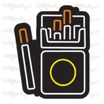 تابلو نئون طرح پاکت سیگار