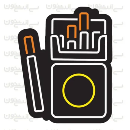 تابلو نئون طرح پاکت سیگار