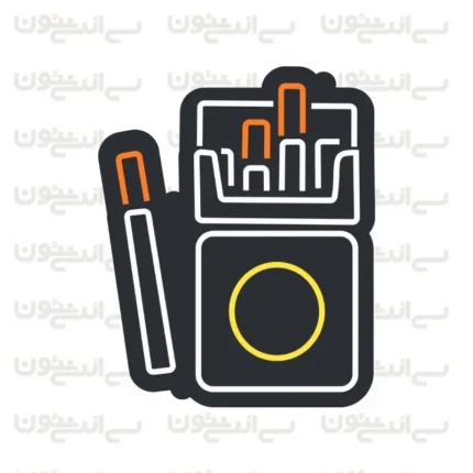 تابلو نئون طرح پاکت سیگار