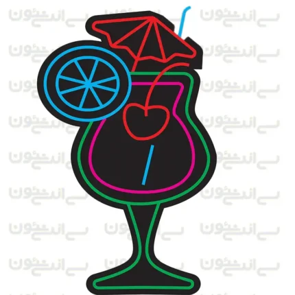 تابلو نئون طرح آبمیوه شماره 2