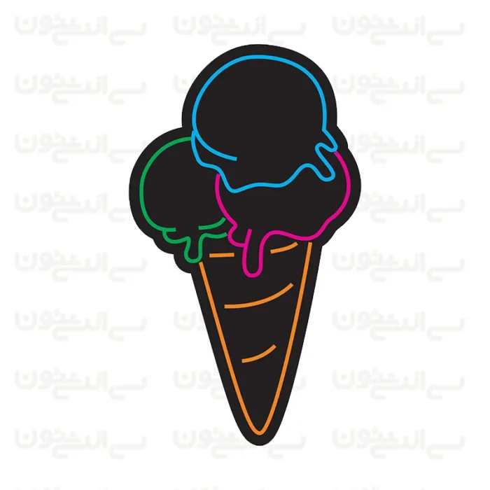 تابلو نئون طرح بستنی شماره 2