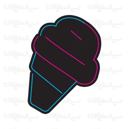 تابلو نئون طرح بستنی شماره 7