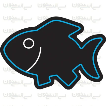 تابلو نئون طرح ماهی کارتونی