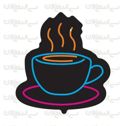 تابلو نئون طرح چای و دعا