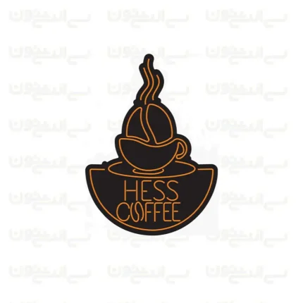 تابلو نئون با طرح فنجان قهوه