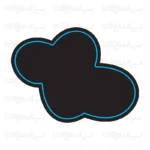 تابلو نئون طرح ابر آسمانی