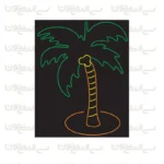 تابلو نئون طرح درخت نخل