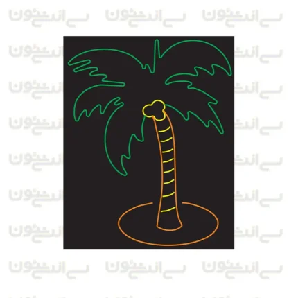 تابلو نئون طرح درخت نخل