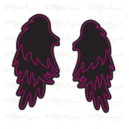 تابلو نئون طرح دو بال عقاب