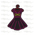 تابلو نئون طرح لباس مجلسی زنانه