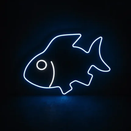 تابلو نئون طرح ماهی کارتونی