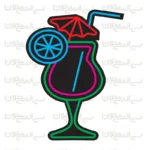 تابلو نئون طرح نوشیدنی تابستانی