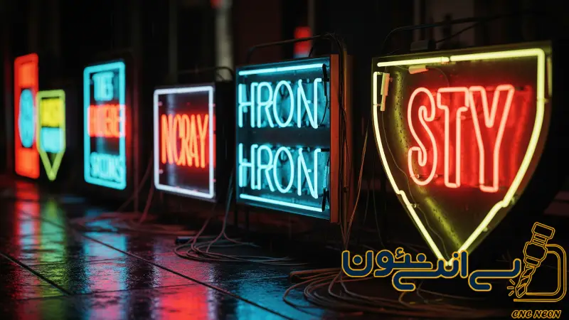 بهترین رنگ های نئون برای لوگو و برندینگ دیجیتال 3 مقایسه عملکرد رنگ های نئون در لوگوهای برندهای موفق