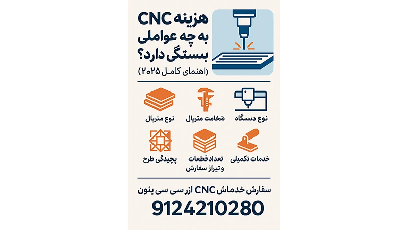 هزینه برش CNC به چه عواملی بستگی دارد؟ 1 هزینه برش CNC به چه عواملی بستگی دارد؟