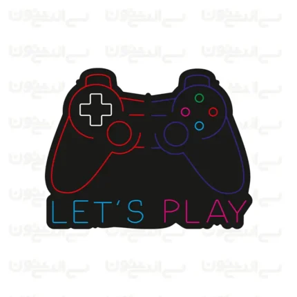 تابلو نئون طرح Let's Play