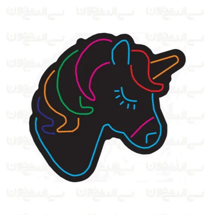 تابلو نئون طرح اسب تک شاخ