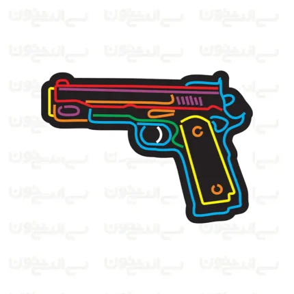 تابلو نئون طرح اسلحه