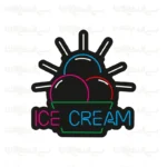 تابلو نئون طرح بستنی اسکوپی رنگی