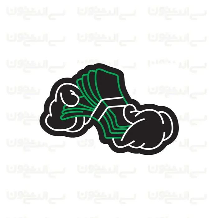تابلو نئون طرح دسته پول