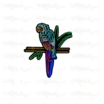 تابلو نئون طرح طوطی رنگارنگ