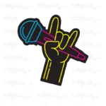 تابلو نئون طرح میکروفون