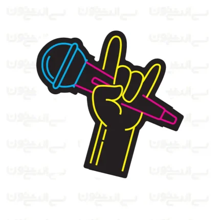 تابلو نئون طرح میکروفون