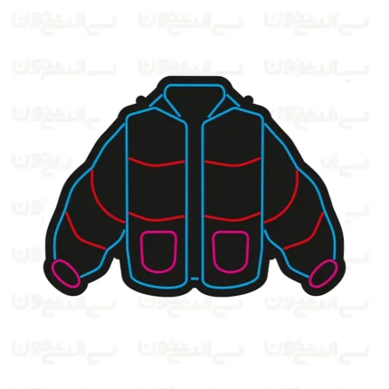 تابلو نئون طرح کاپشن پافر