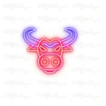 تابلو نئون گاو خشمگین