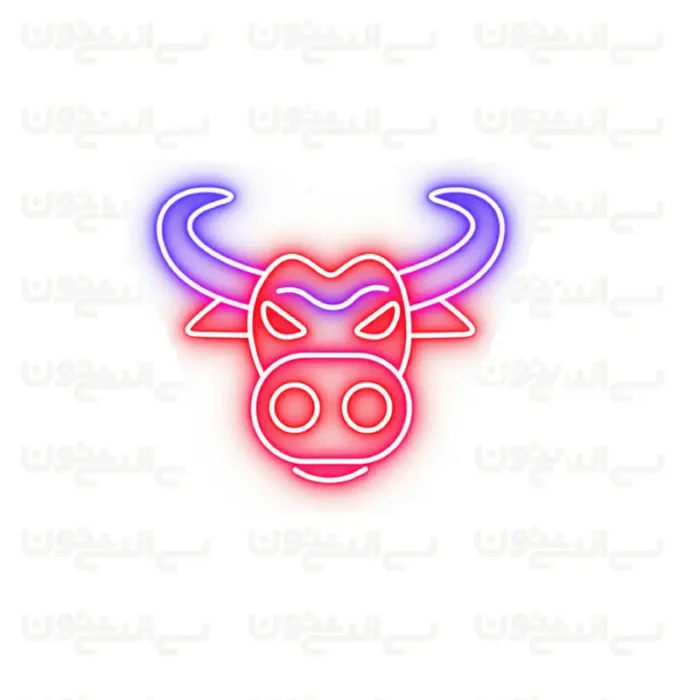 تابلو نئون گاو خشمگین