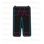 تابلو نئون طرح شلوار مردانه