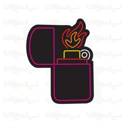 تابلو نئون طرح فندک