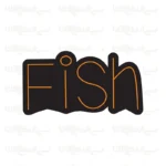تابلو نئون طرح نوشته Fish