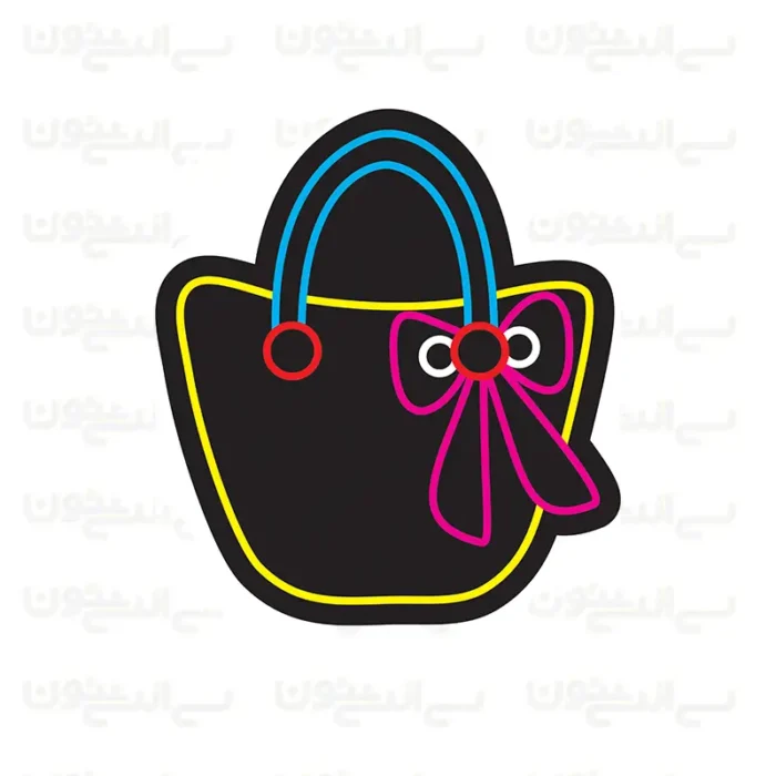 تابلو نئون طرح کیف زنانه