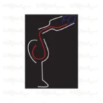 ابلو نئون طرح بطری و نوشیدنی