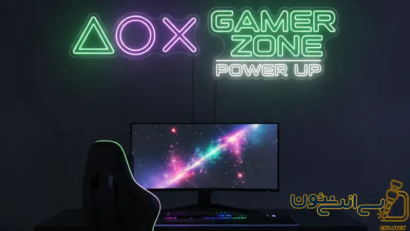 انواع و طرح های ترند تابلو نئون پلی استیشن و گیم در سال 2025