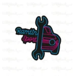 تابلو نئون طرح آچار و ماشین